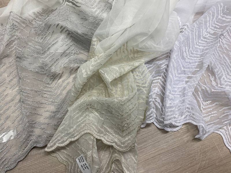 Тюль у сучасному дизайні шиття на бамбуці абстракція зображення